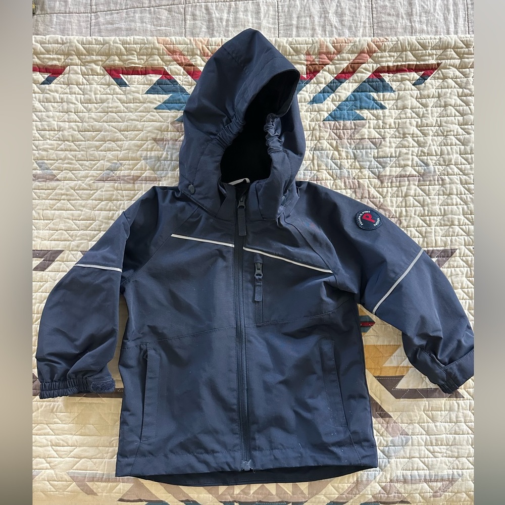 Polarn O. Pyret size 2-3 waterproof eco shell jacket